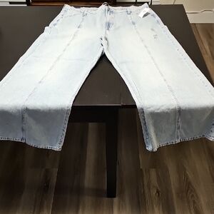 GAP Denim High Rise Wide-Leg Jeans - Light Blue